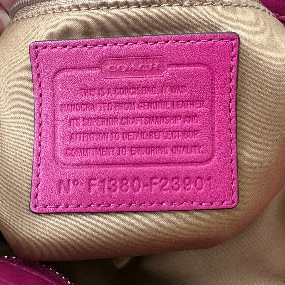 Coach Daisy Mia leather dark pink bag - Picture 9 of 10
